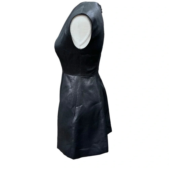 Halston Heritage NWT Black Metallic Adrian Fit and Flare Mini Dress Size 0 - Picture 7 of 16